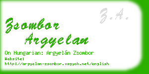 zsombor argyelan business card