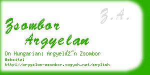 zsombor argyelan business card